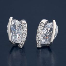 Kushal's Fashion Jewellery 92.5 Sterling Silver Rhodium-Plated Zircon Classic Studs-image-88