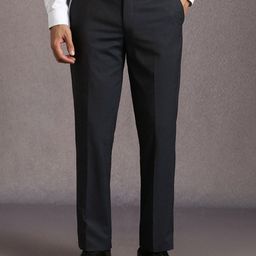 Louis Philippe Men Textured Slim Fit Formal Trousers-picture-2