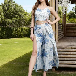 Sera Printed Top With Palazzo Co-Ords-picture-10