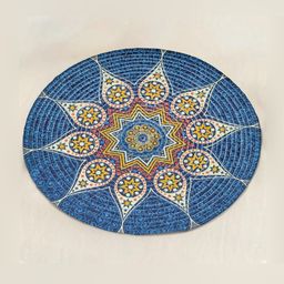 Yellow Weaves 4-Pcs Blue & White Printed Table Placemats-18