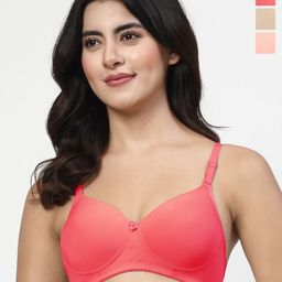 LILY dapyklis Full Coverage Lightly Padded Non-Wired Back Closure T-shirt Bra-picture-13