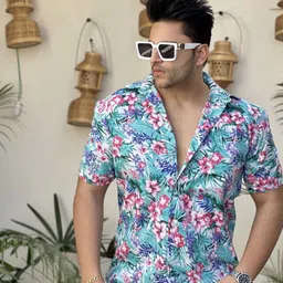 GRITSTONES Men Comfort Floral Opaque Printed Casual Shirt-picture-26
