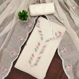 LeeliPeeri Designer Women Floral Embroidered Unstitched Dress Material-picture-49