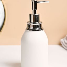 MARKET99 White & Silver-Toned Ceramic Soap Dispenser 480ml-22
