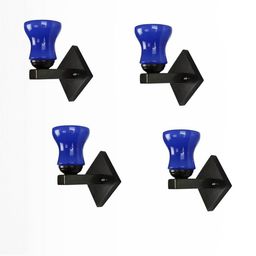 1ST TIME Set of 4 Blue Glass Traditional Cylinder Shaped Wall Lamp-picture-14