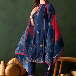 Sangria Sequence Embroidered Kurta & Trouser With Dupatta image 4