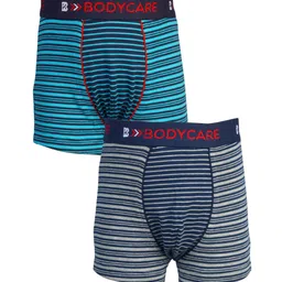 Bodycare Boys Pack Of 2 Striped Cotton Trunks KGA2081C-PK001-image-53