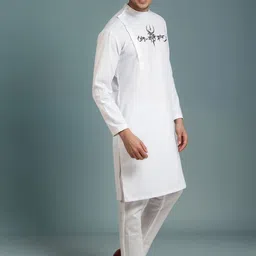 DEVOILER Men Ethnic Motifs Printed Thread Work Kurta image 2