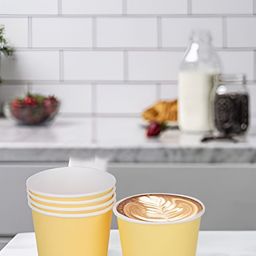 e kysa 5 Pcs Yellow Disposable Paper Cups-3