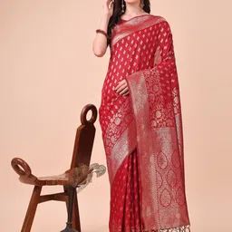 Pandadi Saree Women Woven Design Floral Zari Sarees-picture-28