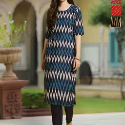 Moda Rapido Women Ethnic Motifs Printed Crepe Kurta-image-85