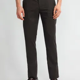 Arrow Men Solid Mid-Rise Printed Trousers-image-71
