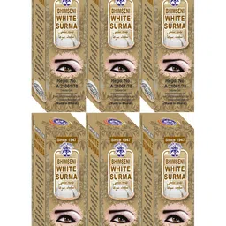 Bhimseni Karyalay Set Of 12 White Surma With Triphala Bhasm- 0.72 g Each-24