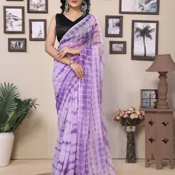DIVASTRI Tie and Dye Poly Georgette Ready to Wear Saree-picture-15