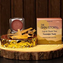 THE SKIN STORY Ayurvedic & Natural Lip & Cheek Tint With Castor Oil - 3 g - Nostalgic Nude-43