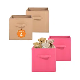Aura Pink Set of 4 Regular Multi-Utility Organisers-15