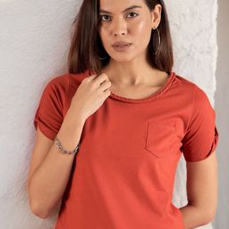 ANJIR Slit Sleeve Cotton Top-image-50