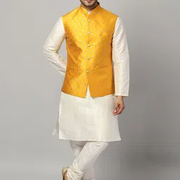 Ethluxis Men Regular Dupion Silk Kurta with Churidar image 1