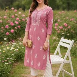 HERE&NOW Women Mauve Kurtas-picture-19