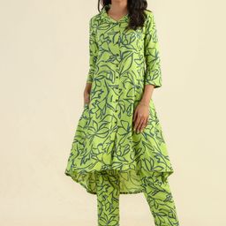 HAY Women Floral Printed A-Line Kurta with Trouser-picture-15