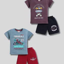 Universal Stars Boys Pack Of 2 Pure Cotton T-shirt with Shorts-15