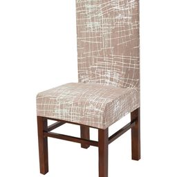 Yellow Weaves Brown Printed Chair Cover-image-31