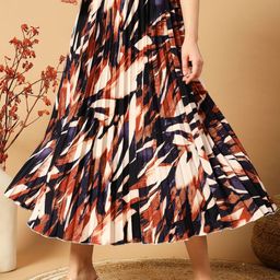 ZWERLON Women  Printed A-Line Midi Skirts-picture-12