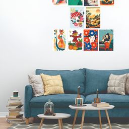 CVANU Multicoloured 6 and more Piece Paper Wall Core-picture-40