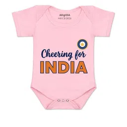 Arvesa Kids-Unisex Pink Cotton Rompers-picture-45