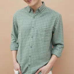 Fame Forever by Lifestyle Men Checked Button-Down Collar Cotton Casual Shirt-picture-36