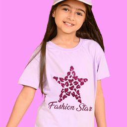 NUSYL Girls Graphic Printed Round Neck Cotton Oversized T-shirt-image-67