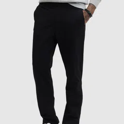 Snitch Men Textured Regular Fit Trousers-picture-18