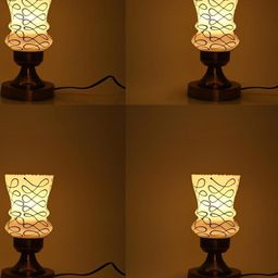 SOMIL Pack of 4 Printed Glass Table Lamp-image-70