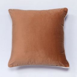 SANSKRUTIHOMES Peach-Coloured Velvet Square Cushion Covers-image-73