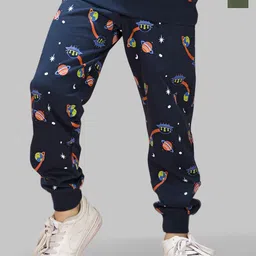 TRESNOVA Pack Of 2 Boys Printed Relexed Fit Pure Cotton Mid-Rise Jogger-55