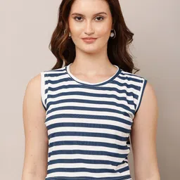 Moda Rapido Women Striped Cotton Crop Top-picture-7