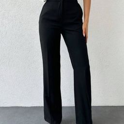 Next One Women Smart Straight Fit High-Rise Easy Wash Pleated Trousers-picture-42