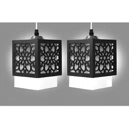 GAUVIK Brown Textured Glass Ceiling Lamp-20