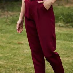 TRENBEE Women High-Rise Pleated Trousers-image-25