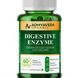 Adhyaveda Digestive Enzyme | Gut Health, Bloating & Indigestion Relief 60 Capsules-image-39