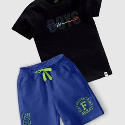 CODEZ Boys Printed T-shirt with Shorts image 1