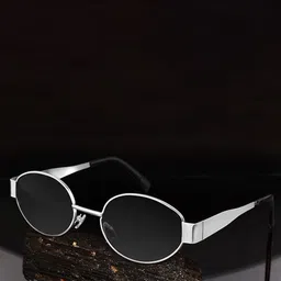 RICH CLUB Women Oval Sunglasses with UV Protected Lens Oval Sunglasses-sil black-image-37