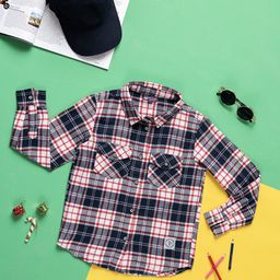 Purple United Kids Boys Tartan Checks Opaque Checked Casual Shirt-image-29