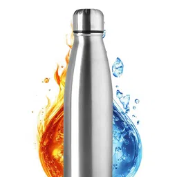 Kuber Industries Silver-Toned 3 Pieces Stainless Steel Water Bottles- 1 L Each-56