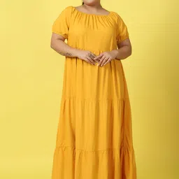 theRebelinme Women Plus Size Puff Sleeves Maxi Dress-image-60