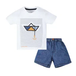 My Milestones Boys Printed T-shirt with Shorts-image-88