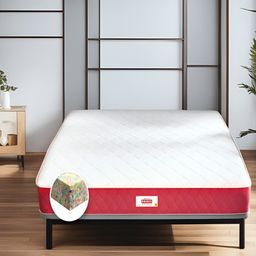 COIRFIT White & Maroon Quilted Cotton 100% Spine Protection King Size Orthopedic Mattress-image-39