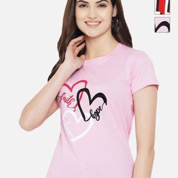 Tromko Women Pack of 3 Typography Printed Round Neck Cotton Regular Fit T-shirts-picture-32