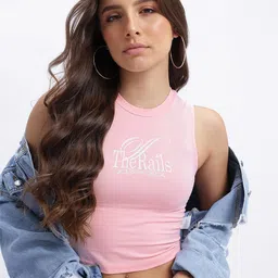 glitchez Blush Bae Printed Ruched Fitted Crop Top-picture-49