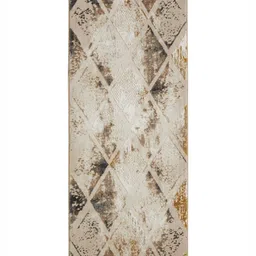 OBSESSIONS Beige & WhitePrinted Anti-Static Floor Runner image 3